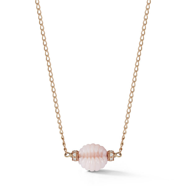 DREAM SHELL NECKLACE - PINK OPAL