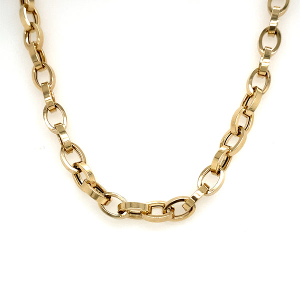 SQUARE OVAL LINK NECKLACE