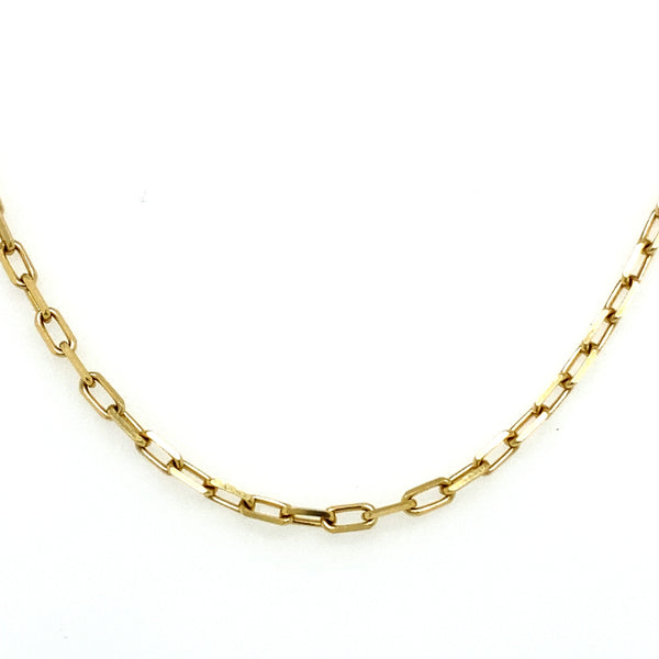 YELLOW GOLD MINI PAPERCLIP NECKLACE
