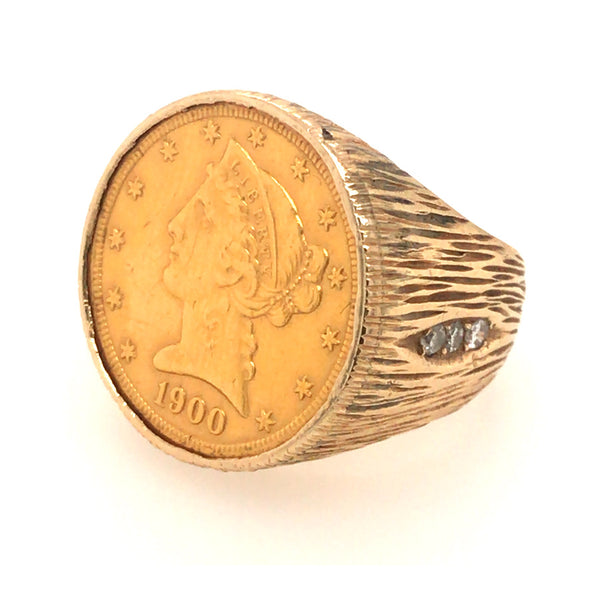 VINTAGE LIBERTY COIN RING