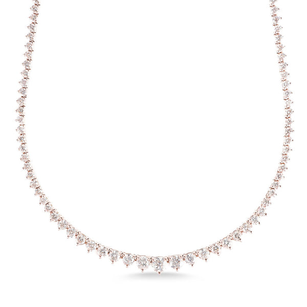 6.50ct GRADUATED TENNIS NECKLACE