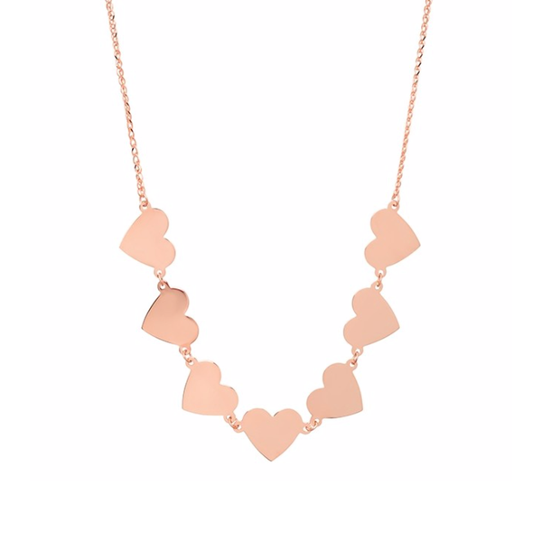 7 FLOATING HEART NECKLACE