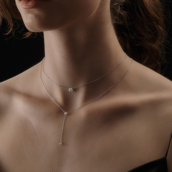 HADID 0.20 CT SOLITAIRE NECKLACE