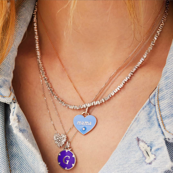 The Jasmine Enamel Heart Necklace