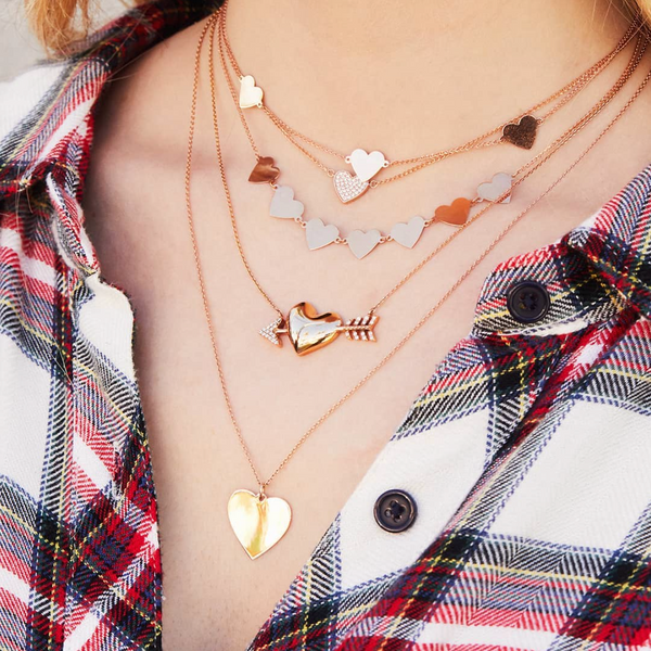 TRIPLE FLOATING HEART NECKLACE